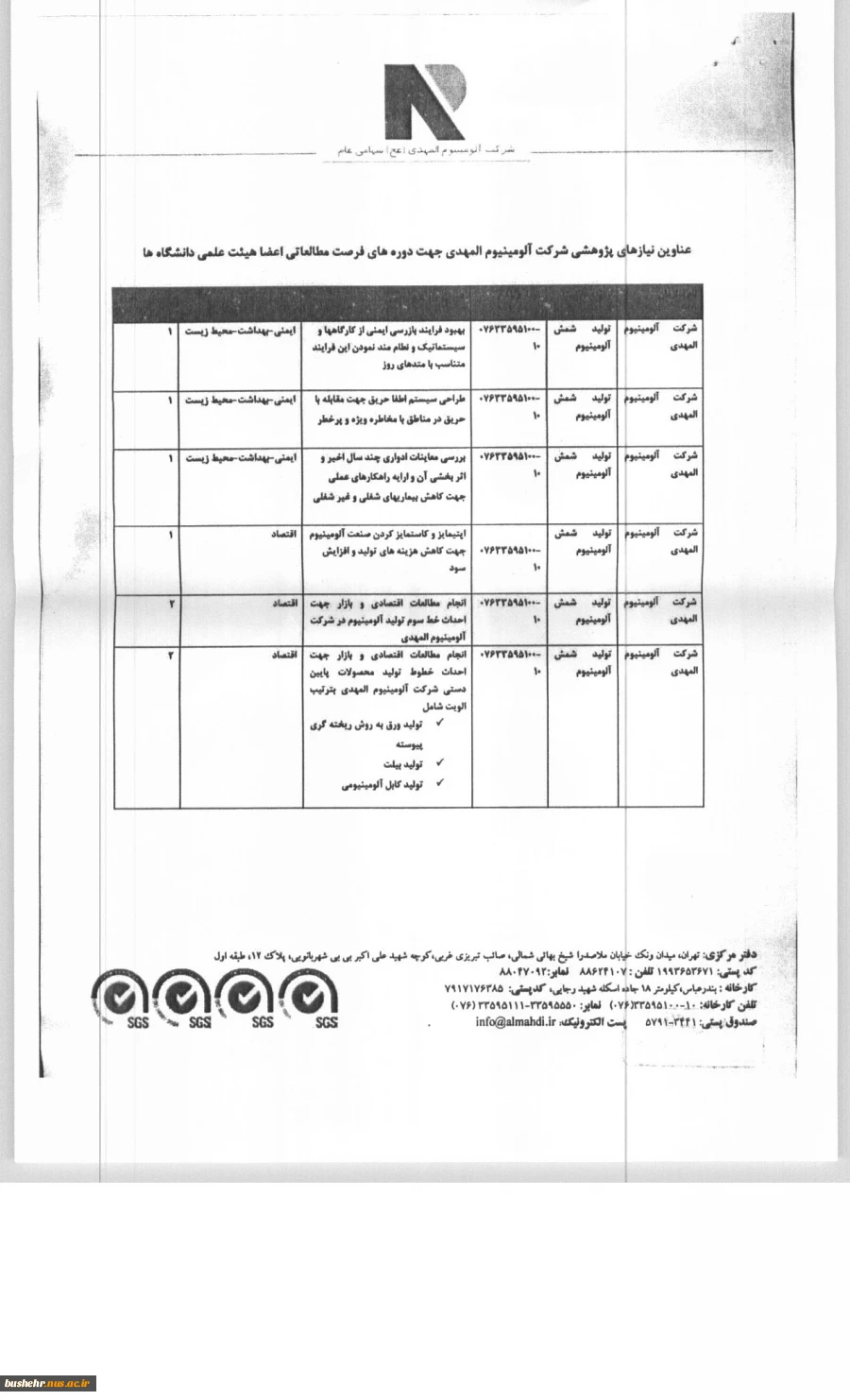 اطلاعیه
قابل توجه اعضای هیات علمی