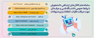 راه های ارتباطی با روابط عمومی دانشگاه فنی و حرفه ای کشور