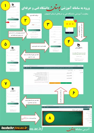 راهنمای نحوه ورود به سامانه بوستان در اولین ورود مخصوص دانشجویان