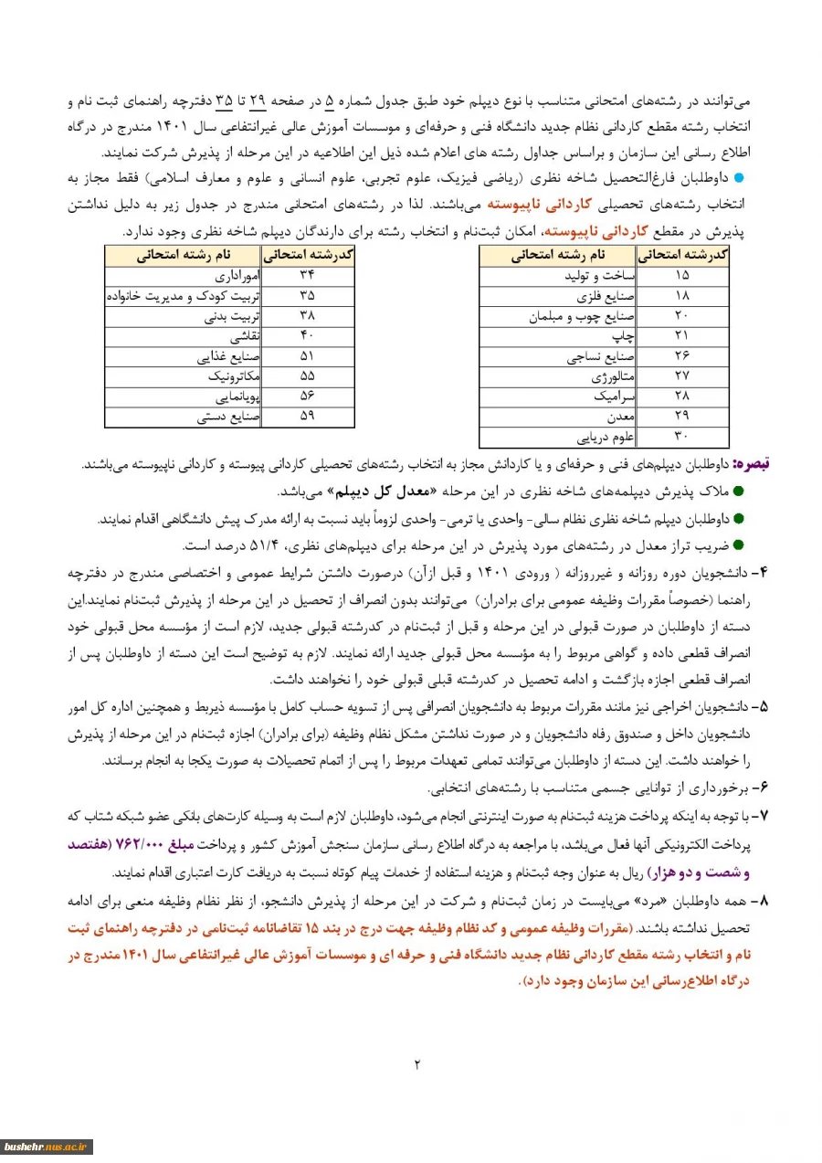 ثبت‌نام و انتخاب رشته تکمیل ظرفیت مقطع کاردانی آغاز شد 5