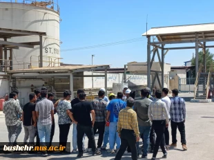 بازدید علمی دانشجویان رشته صنایع شیمیایی آموزشکده ملی مهارت پسران بوشهر از شرکت شیمی گستر لیان و مجتمع آزمایشگاهی شاخه زیتون لیان بوشهر 7